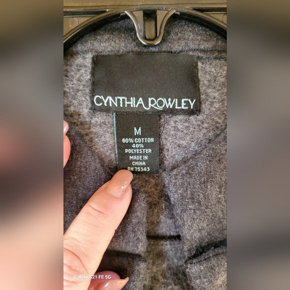 Cynthia Rowley Gray Ruffled Military Style  Blazer Sz.M - Picture 3 of 13